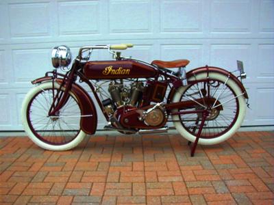 Old 1917 Indian Powerplus Motorcycle Fully Restored with the orginal gas head, tail-lights, a correct M-2 Dixie magneto, a rare optioned Corbin Brown speedometer for sale in Hawaii USAr