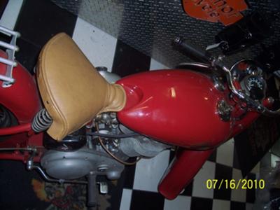 Candy Apple Red 1949 Indian Scout Seat and Fuel Tank