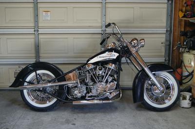 Picture of my 1956 Panhead Harley Davidson FLH Motorcycle