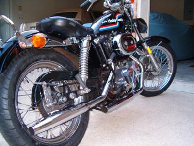 Black 1975 Harley Davidson XLCH Sportster