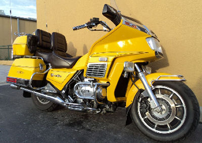 1984 Goldwing GL1200A GL 1200A Touring Cruiser w Custom Pearl Yellow Paint color (example only)