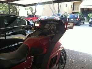 1985 BMW K100RT MOTORCYCLE w Candy Apple Red Paint Color and Custom Fairing
