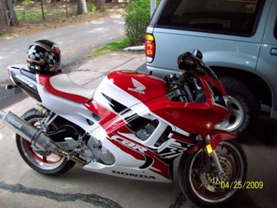 1996 Red White Black Honda CBR 600 F3 Motorcycle