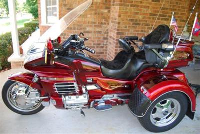 Candy Spectra Red, Two Tone Paint 1999 Honda Goldwing Trike GL1500
