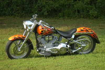 Custom Wheels Sale on 2000 Custom Harley Fatboy Custom Signed Motorcycle Paint Job