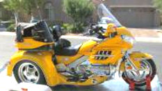 Yellow 2001 Honda GL1800 Trike (this photo is for example only; please contact seller for pics of the actual motorcycle for sale in this classified)