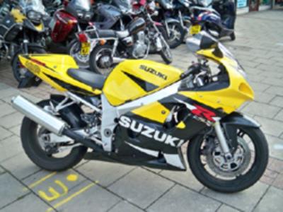Yellow 2001 Suzuki GSXR 600 ALSTARE EDITION