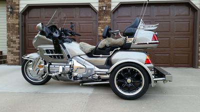2002 Honda GoldWing GL1800 trike conversion and motorcycle trailer for sale by owner