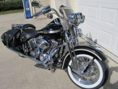 Vivid Black 2003 Harley Davidson Heritage Softail 100th Anniversary Edition Springer (this photo is for example only; please contact seller for pics of the actual motorcycle for sale in this classified)