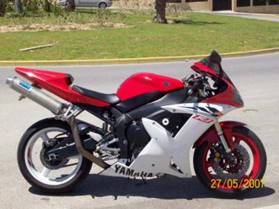 Red White and Black 2003 YAMAHA YZF R1 