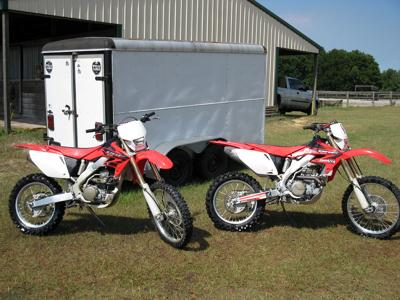 Red and White Honda CRF 250 X for Sale and Honda CRF 450 X 