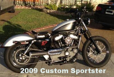 2009 Harley Sportster with silver paint color option