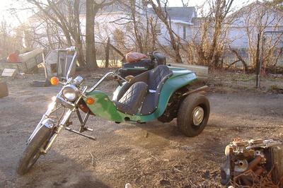 2012 VW Trike 1600cc engine, 4 speed transmission and custom motorcycle paint job with spider graphics fuel tank and rear end artwork (this photo is for example only; please contact seller for pics of the actual motorcycle for sale in this classified)