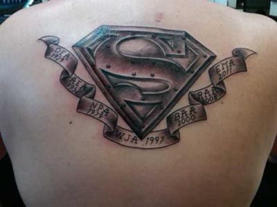Stage 3 of the 4 generations of Supermen Tattoo 
