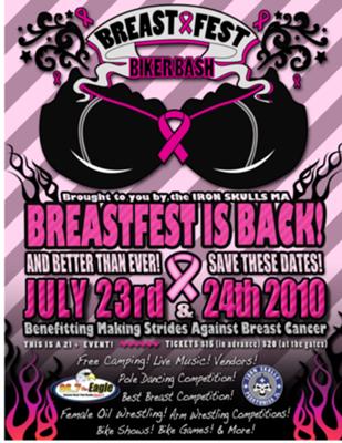 Breast Fest Biker Bash 2010 Poster Flyer