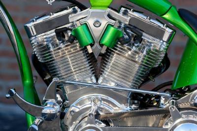 Candy Apple Green Custom Pro Street Motorcycle Motor (example only; please contact seller for pics)