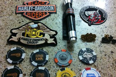 Collectible Harley Davidson Motorcycle Jacket Patches and Pins Set for Sale