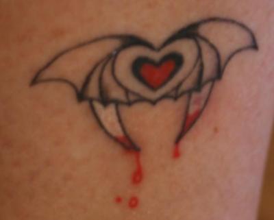 My little vampire tattoo is located on my right ankle and is visible from 