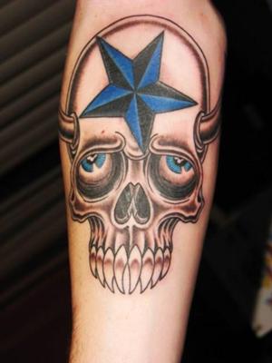 Nautical Star Skull Tattoo. by Benjamin (Ca). by max scott