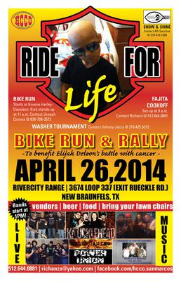 Ride for Life Motorcycle Run and Rally in Texas Flyer Poster