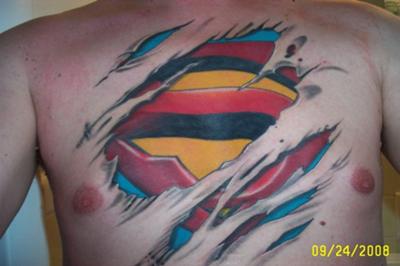 Superman Logo Design   on Superman Tattoos On Chest  Ye Old Chest Piece