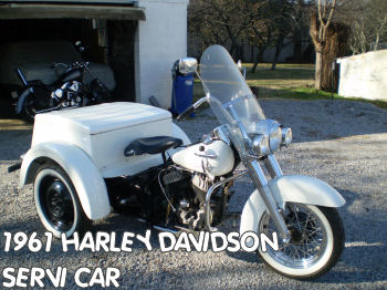 Custom Vintage 1961 Harley Davidson Servi Car Trike Motorcycle Trophy Winner w Custom Paint