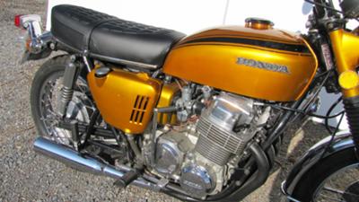 OEM Candy Gold Paint Color 1970 Honda CB750 KO  Built Nov 1969 Engine and Exhaust System