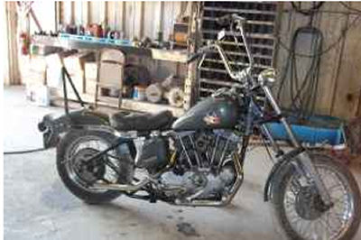 1976 Harley Davidson Sportster Rigid Wide Glide Front Rigid Tail