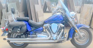 YAMAHA RoadStar Road Star Silverado 1600 with Candy apple blue motorcycle paint job