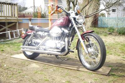 1200 Harley Davidson sportster with Samson exhaust pipes
