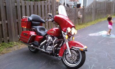 Right Side of the 2005 Harley Davidson FLSTCI Firefighter Special Edition