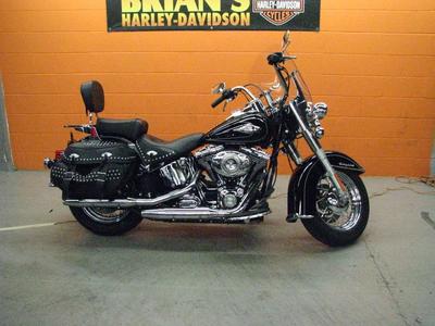2011 Harley Davidson FLSTC Softail Heritage Softail Classic with black paint color and pinstripes