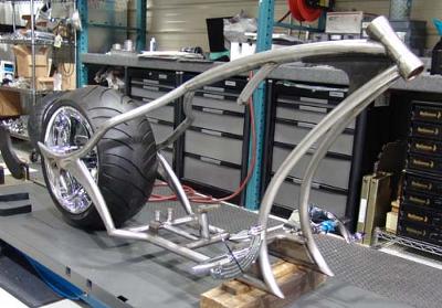 Diamond Chassis Chopper Frame and Lusso Wheel 