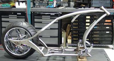Diamond Chassis Chopper Frame and Lusso Wheel 