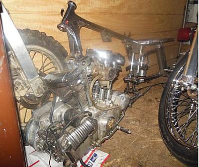 Chromed OUT Old School Harley Ironhead Sportster Basket Case Project Motorycle (this photo is for example only; please contact seller for pics of the actual motorcycle parts for sale in this classified)