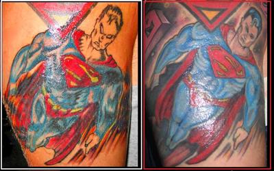 Colorful Superman Tattoo Rework