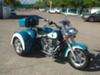 THIS BLUE and WHITE 2001 CUSTOM HARLEY DAVIDSON SOFTAIL FATBOY TRIKE FOR SALE BY OWNER IS ONE SWEET RIDE