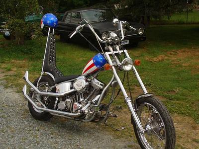  #11 Captain America Chopper with Patriotic Red White and Blue Stars and Bars paint job for sale by owner in Washington WA State