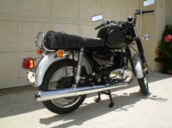 Black and Silver 1974 MZ TS 250 Motorcycle 