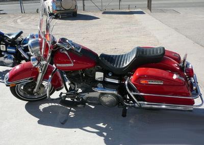 1977 Electra Glide w Classic Harley Davidson AMF design red and black paint color 