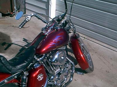 1977 Harley Sportster Ironhead with Fatbob Gas Tank Custom Motorcycle Paint 