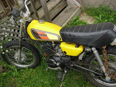 Yellow 1977 Yamaha GT 80