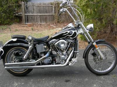 1978 Harley Davidson FXE Ironhead  (this photo is for example only; please contact seller for pics of the actual motorcycle for sale in this classified)