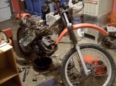 Right Side of the 1979 Honda XR250 parts motorcycle (example only; please contact seller for pics)