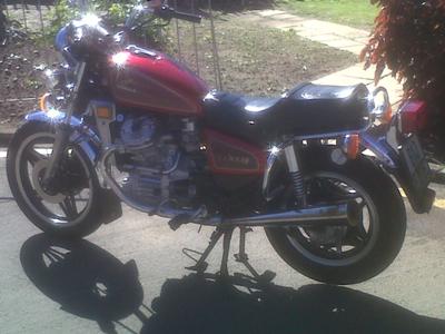1982 Honda CX500C with Candy red motorcycle paint (this photo is for example only; please contact seller for pics of the actual motorcycle for sale in this classified)