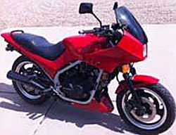 Red 1985 Honda Interceptor