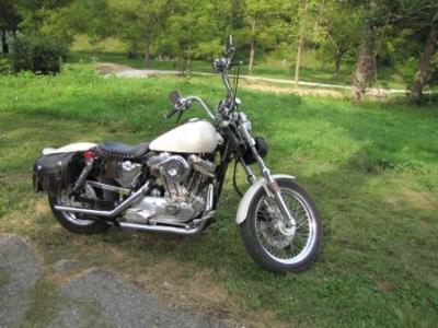 Pearl White 1987 Special Edition Harley Davidson Sportster