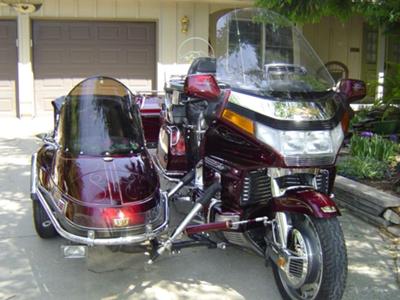 1500cc 1990 Honda Goldwing Motorcycle, Sidecar and Trailer