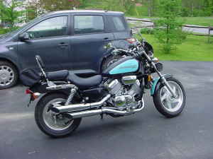 1995 Honda Magna VF 750 CD turquoise blue black (example only; please contact seller for pics)