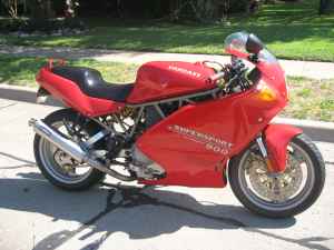 Red 1996 Ducati 900 SuperSport
